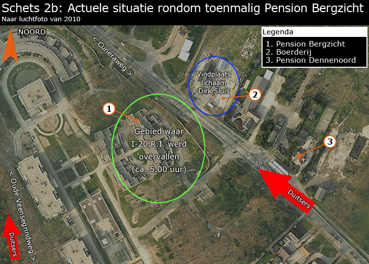 Situatieschets 2b: Actuele situatie rondom toenmalig Pension Bergzicht